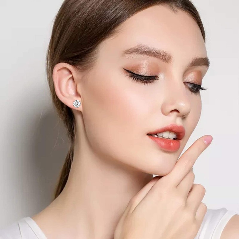 Juego de 6 pares de aretes de tuerca, aretes de