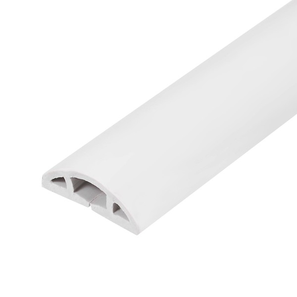 sourcing map 5.9ft Floor Cord Cover PVC Cable Protector 0.4"W
