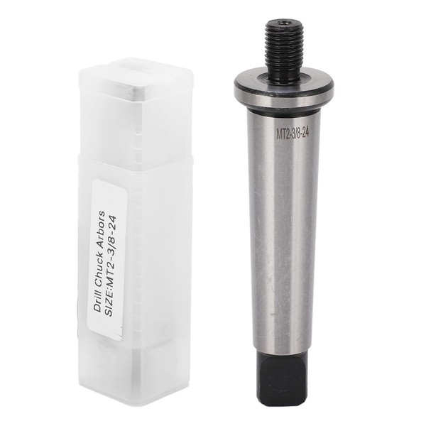 Drill Chuck Arbor MT2-3/8-24 3/8in‑24 Threaded Hardened Morse Taper Adapter