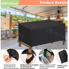 HRSMTY Patio Furniture Cover Outdoor, Waterproof 420D Heavy Duty Rectangle