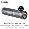 Zebra Standard Black Wax Ribbon for Thermal Transfer Desktop Printers