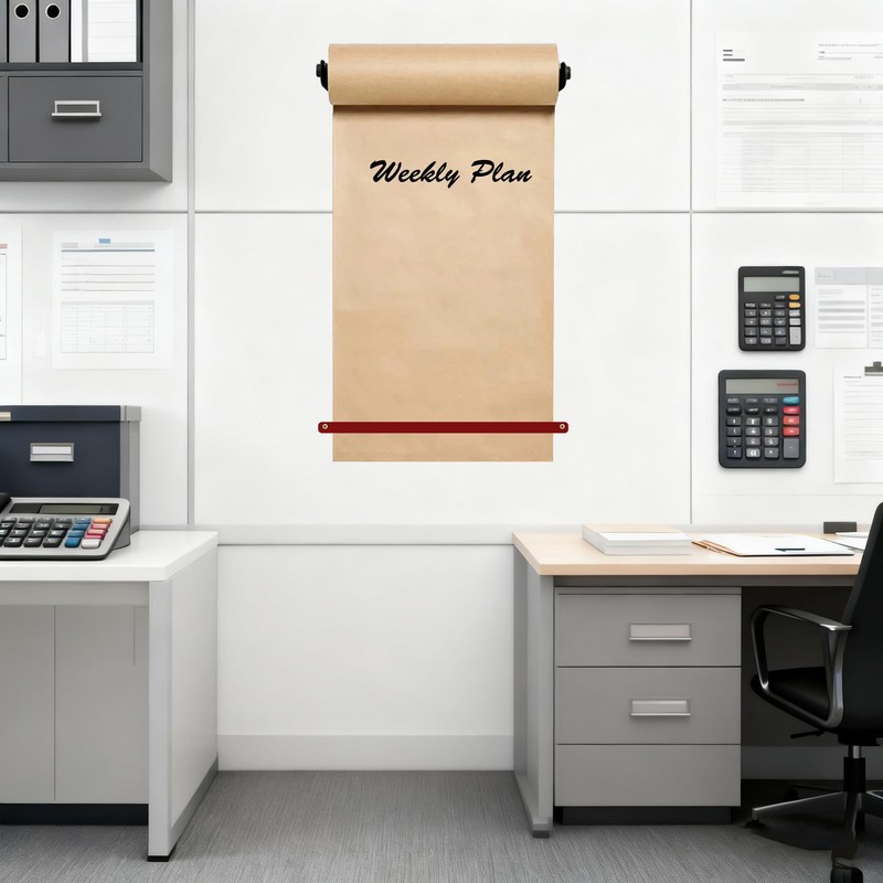FanSiVoKe 12" Kraft Paper Dispenser Wall Mount, Butcher Paper Dispenser