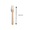 100 Disposable Birch Wood Forks 6.5" - Eco-Friendly, Strong, Non-Toxic