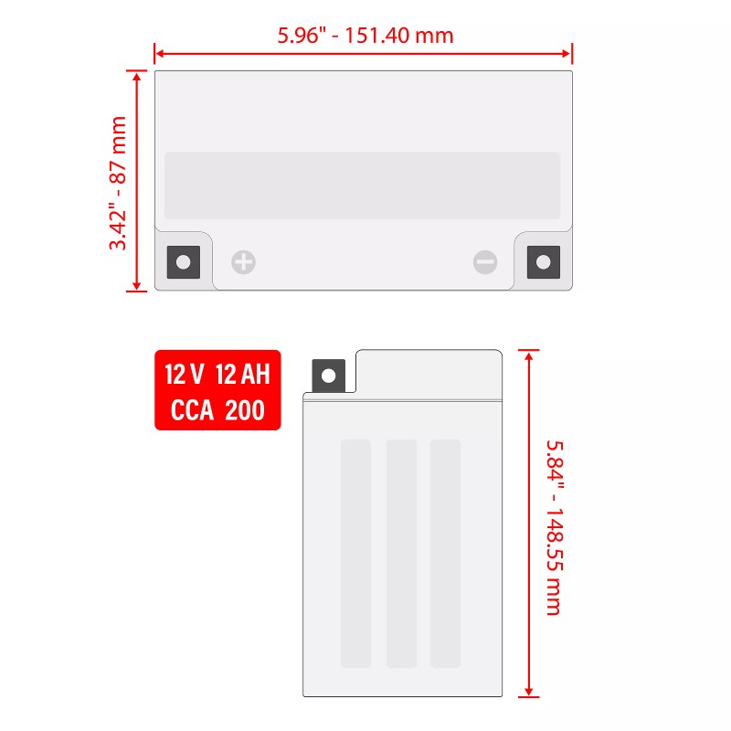 Caltric AGM Battery for Honda Muv700 Big Red 700 2009