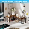 Aothia Wood Desktop Shelf for Top of Desk - 2-Tier