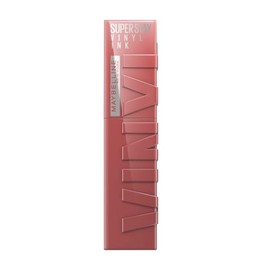 Maybelline Labial lquido Superstay Vinyl Ink tono Cheeky 35, 4.2ml, brillante de larga duracin hasta 16H, frmula vegana enriquecida con Vitamina E y  