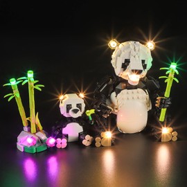 YEABRICKS LED Light for 31165 Creator 3-in-1 Wild Animals: Panda Family Building Blocks Model (Building Set NOT Included)