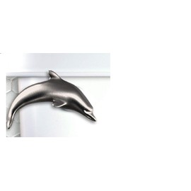 Functional Fine Art Dolphin Toilet Flush Handle-Front Mount in Satin Pewter