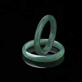 NAHARO Natural Jade Ring for Women,Good Luck Jewelry Natural Green Jade Ring for Women with Gift Box, Natural, natural
