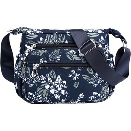 FAVORTALK Women's Shoulder Bag Waterproof Nylon Crossbody Bag Lightweight Shoulder Bag with Multiple Pockets for Girls Women, B39115