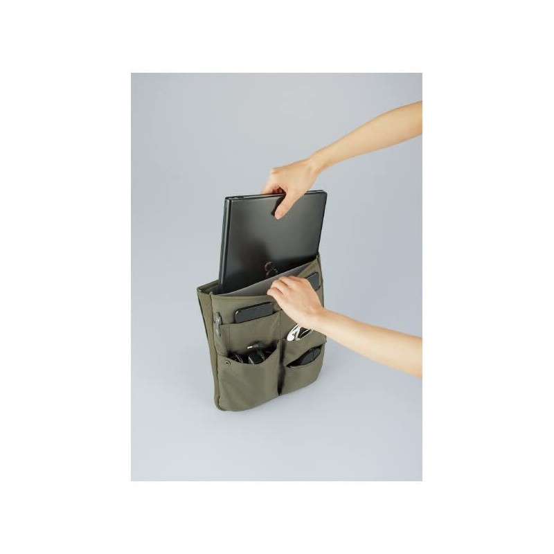 Kokuyo BIZRACK Bag-In Bag, Holds 13.3-inch Laptops, Vertical, Gray, Kaha-BRB135M