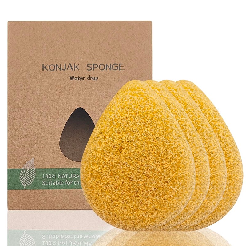 SourceTon Esponja Facial Natural De Konjac (Paquete De 4) |