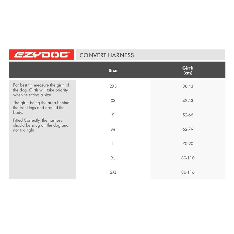 EZYDOG Convert Dog Harness | Magnetic Handle, Anti Pull Harness,