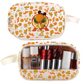CMNIM Sunshine Bird Clear Cosmetic Makeup Bag Orange Bird Merchandise Bag With Zipper and Handle Flower Garden Festival Gifts (Bird C Makeup Bag)