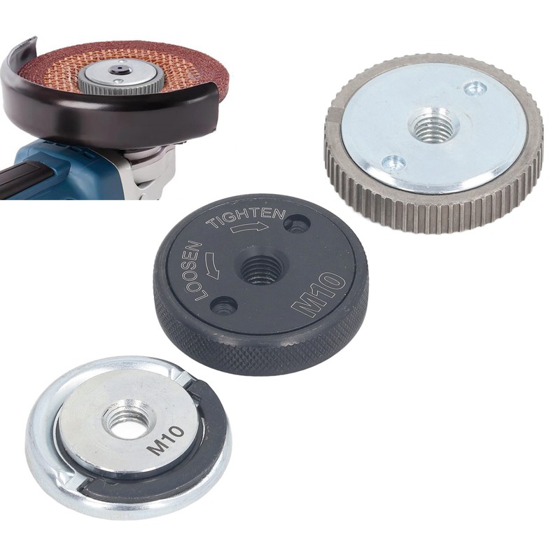 3PCS M10 Angle Grinder Flange Nut Self Locking Pressure Plate