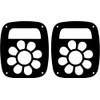 JeepTails Daisy Flower Tail lamp Light Covers Compatible with Jeep