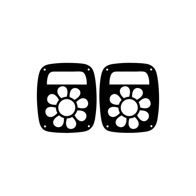 JeepTails Daisy Flower Tail lamp Light Covers Compatible with Jeep