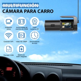 CAVIGLTE Camara para Carro, 1080P HD Dashcam para Auto con Visión Nocturna 2.0 y WiFi, 3'' Cámara para Auto con Grabación de Bucle, Sensor G, ángulo Ancho 170°, Incluye Tarjeta de 32GB