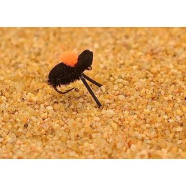 1 Doz High Visibility Foam Beetle Dry Fishing Fly - Hook Size #14