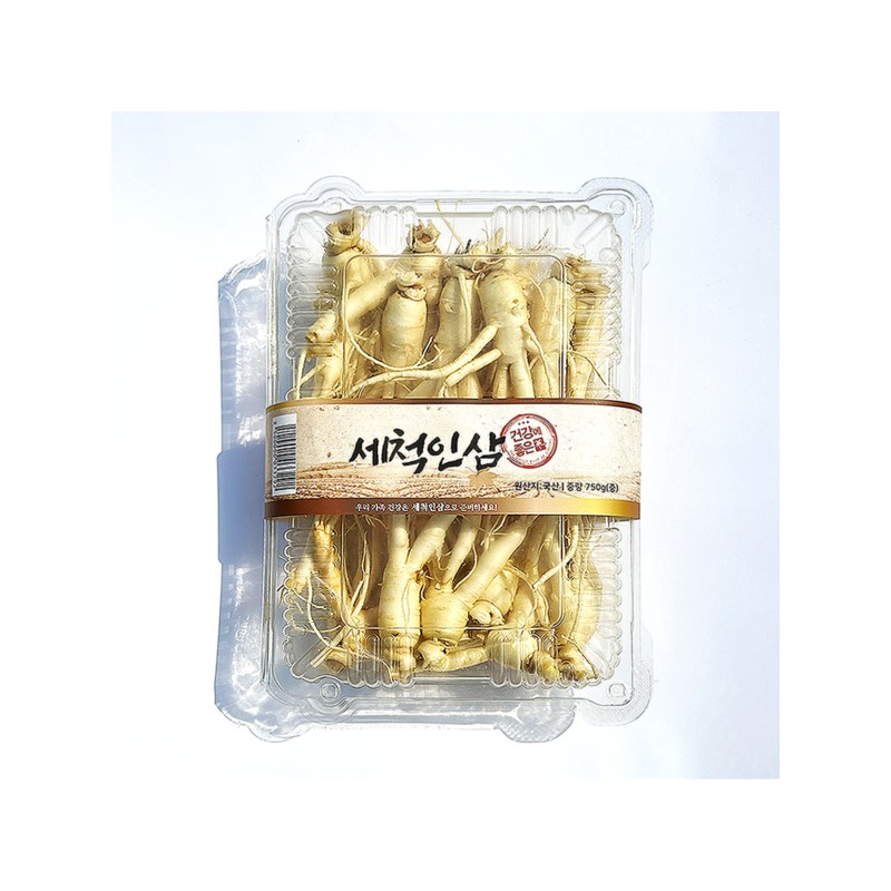 Cheongsal 세척인삼 난발 750g (국산) Washed Ginseng Roots 750g (Korean)