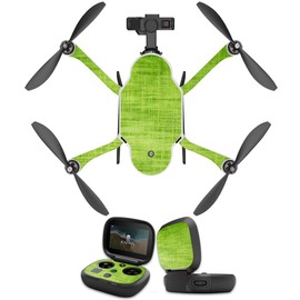 MightySkins Skin Compatible With GoPro Karma Drone headphones wrap cover sticker skins Green Fabric