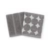 Francfranc Valet Set Face Towels, Dots, Gray, Set of 2,