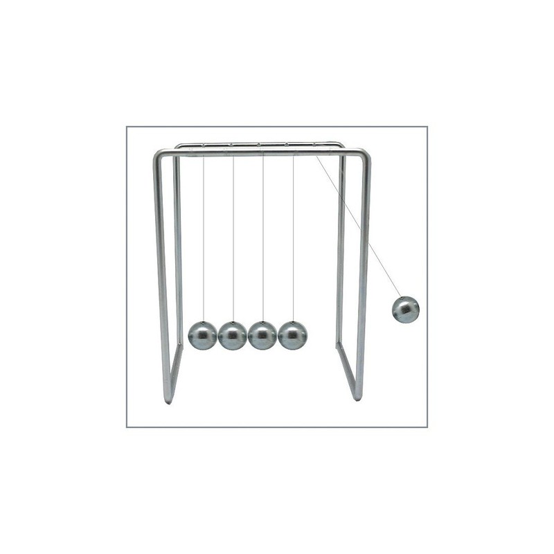 Small Silver Newtons Cradle
