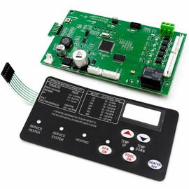 Upgraded 42002-0007S Control Board with 472610Z Switch Pad for Pentair MasterTemp 200/250/300/400 and Max-E-Therm SR200/SR333/SR400NA Series Pool/Spa Heater， Replace 461105