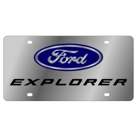 Eurosport Daytona Stainless Steel License Plate- Ford Explorer Compatible with 2011-2016, Ford Explorer Stainless License Plate