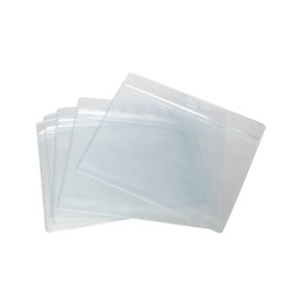 CKB LTD 10x A6 HORIZONTAL Extra Large Landscape Clear ID Badge Card Holders Plastic Pocket Pouches 17.5cm x 11.8cm - Holds A6 Card size 105 x 148mm