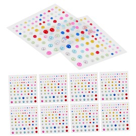 Operitacx 10 Blätter Sinfonie-perlenaufkleber Strasssteine ​​fürs Gesicht Strass-gesichtsaufkleber Selbstklebende Diamantaufkleber Edelstein-Aufkleber Nailart-Aufkleber Nagel Buchung Acryl