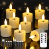 Yeelida Rechargeable Flameless 1.6" x2.5" Tea Light Candles with Remote