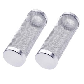 Quickun Stainless Steel Aquarium Flow Fish Filter Guard Net Shrimp Safe Inlet Inflow Protect Basket Mesh Media 16mm, 2Pcs