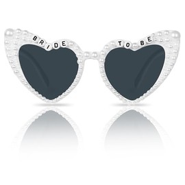 RJFUJP Birthday Glasses, Birthday Party Glasses Birthday Girl Sunglasses Heart Shaped Shiny Bling Diamond Pearl Queen Sunglasses for Women Girl Birthday Party Gift Supplies Accessories Favors