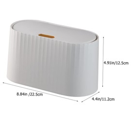 ABOOFAN Small Desktop Waste Bin with Lid Type Rubbish Bin for Tabletop Lightweight Sturdy Material for Home Office Use Stylish White Design