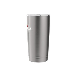 Heartbeat Ice Hockey Player Gift Men Women Kids Stainless Steel Insulated Tumbler