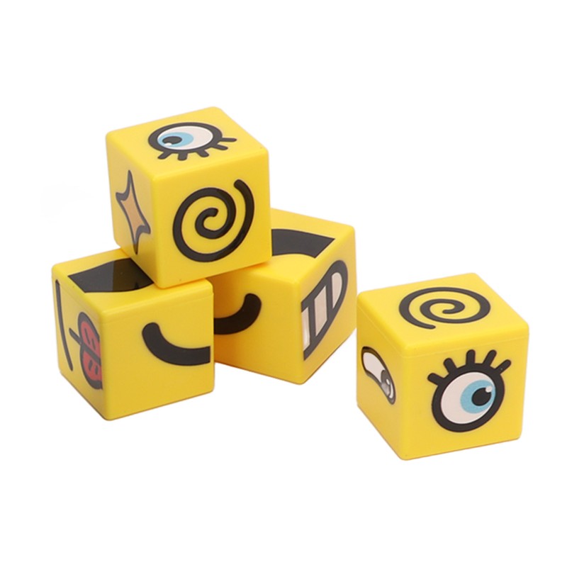 Expressions Matching Cube Face Changing Building Blocks Educational Interactive Toy