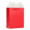 LEAYUGF 13" Large Red Gift Bags with Tissue Paper For
