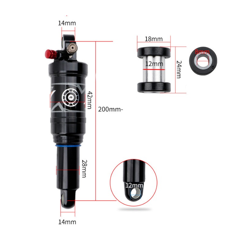 Mountain Bike Soft Rear Frame Tail Air Pressure Springback Shock