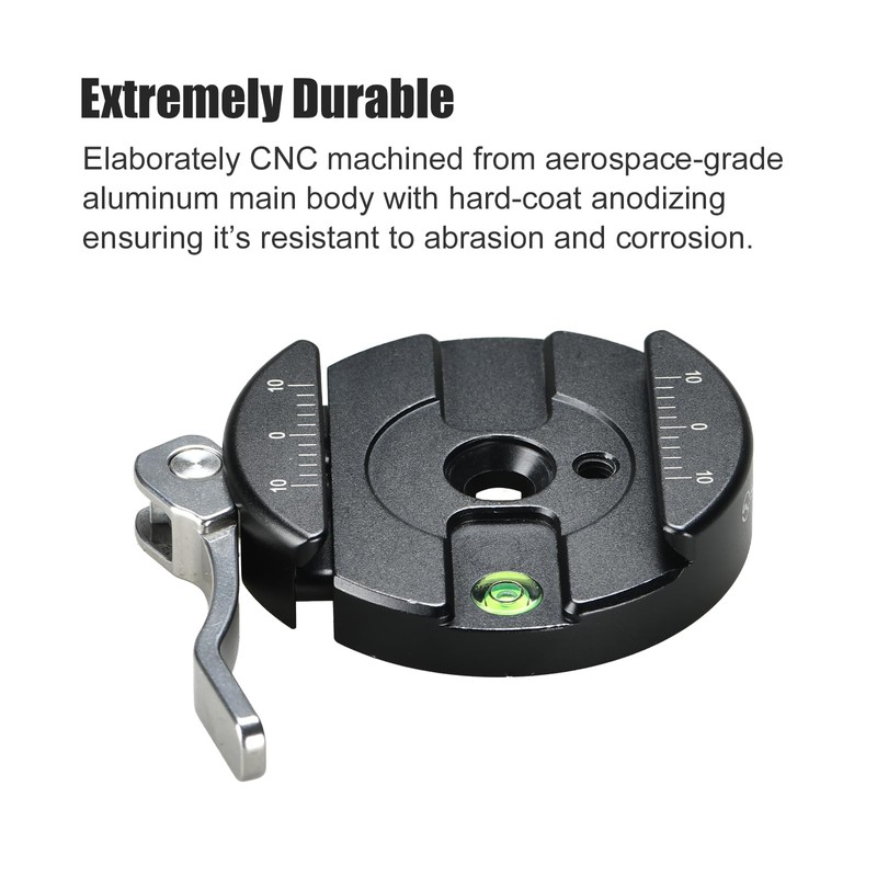 58mm Round Arca Swiss Clamp,Lever QR Clip for Tripod Head
