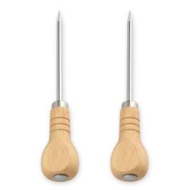 2 PCS Bradawl Tool for Wood – Heavy Duty Awl Tool with Wooden Handle, Bradle Tool for Leather, Fabric & Carpentry – Manual Punch Tool for Woodworking, DIY, Crafts & Carpenter Tools