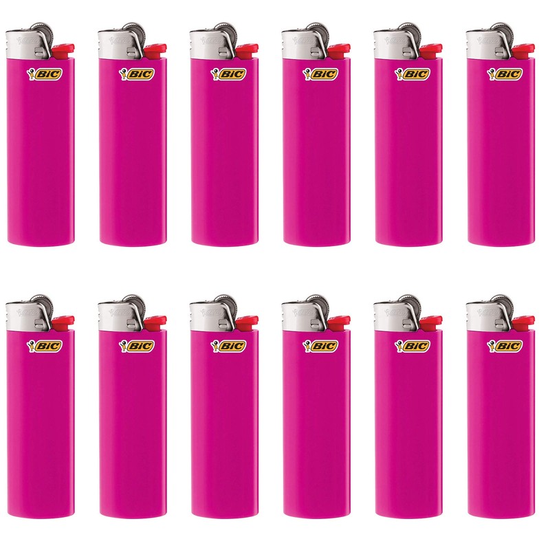BIC Maxi Pocket Lighters, Reliable and Long-Lasting, Assorted Colors, 12-Pack