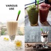 Reusable Boba Smoothie Straw Rainbow Metal Straws Wide Thick Fat