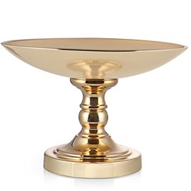 MDLUU - Tazón Decorativo con Patas y Pedestal para Centro de Mesa, Comedor y Sala de Estar, 11.8 Pulgadas de Diámetro x 8 Pulgadas de Alto (Dorado)