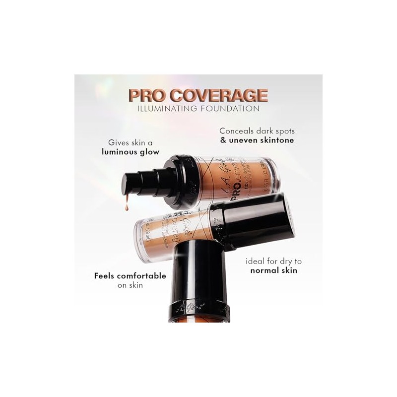 L.a. Girl Pro Coverage Liquid Foundation, Fair, 0.95 Fluid Ounce