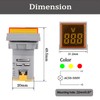 DMWD Voltage Meter Indicator AC50-500V 22mm Square LED Digital Display