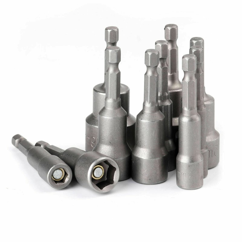 8 Pcs Hex Bit Set - 1/4" Hex Socket Set,