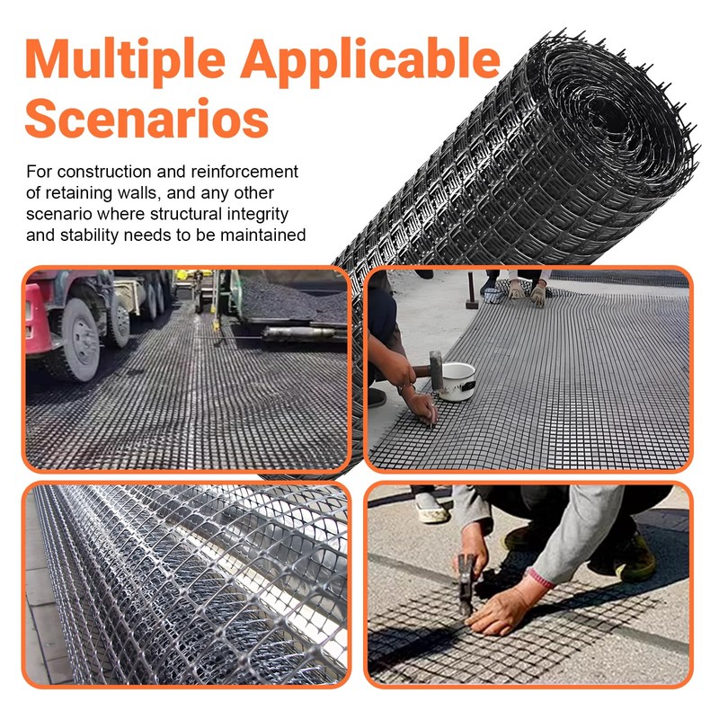 Bi-Directional Geogrid for Retaining Wall 3ft x 52ft,Geogrid Used for