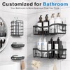 EUDELE Adhesive Shower Caddy, 5 Pack Rustproof Stainless Steel Bath