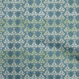 oneOone Velvet Dark Teal Green Fabric Floral Sewing Fabric by The Yard Printed DIY Clothing Sewing Supplies 58 Inch Wide